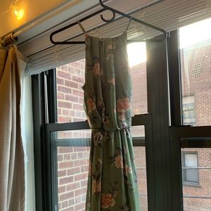 Blue Rain Floral Tank Top Dress